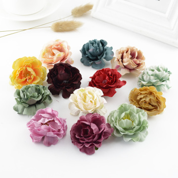 5/20pcs European small roses 5CM DIY gifts box christmas decorations for home wedding decorative flower wreath Artificial flower