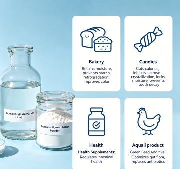 Polvere prebiotica di isomalto-oligosaccaride per integratore