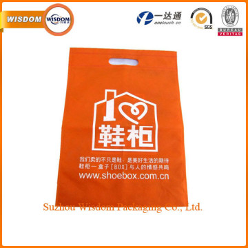printed ultrasonic sealing non-woven bag with die cut handle