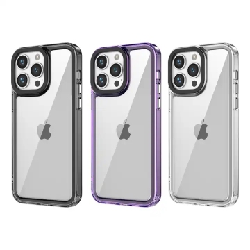 Couverture dure à dos carré en cristal pour les chocs pour l'iPhone 15 Pro Max, compatible avec l'iPhone 14/13/12 Pro Max, 11 / XR / XS, 7/8