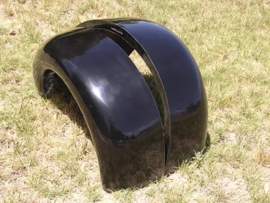 Black Heavy Duty Steel Utility Trailer Round Fenders