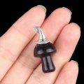 Blue Sandstone Mushroom Wizard Cap Pendant for Making Jewlery 15X20mm Stone Halloween Charms