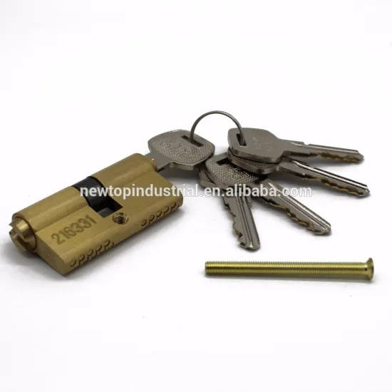 brass material double line pins cylinder euro profile cylinder lock cylinder