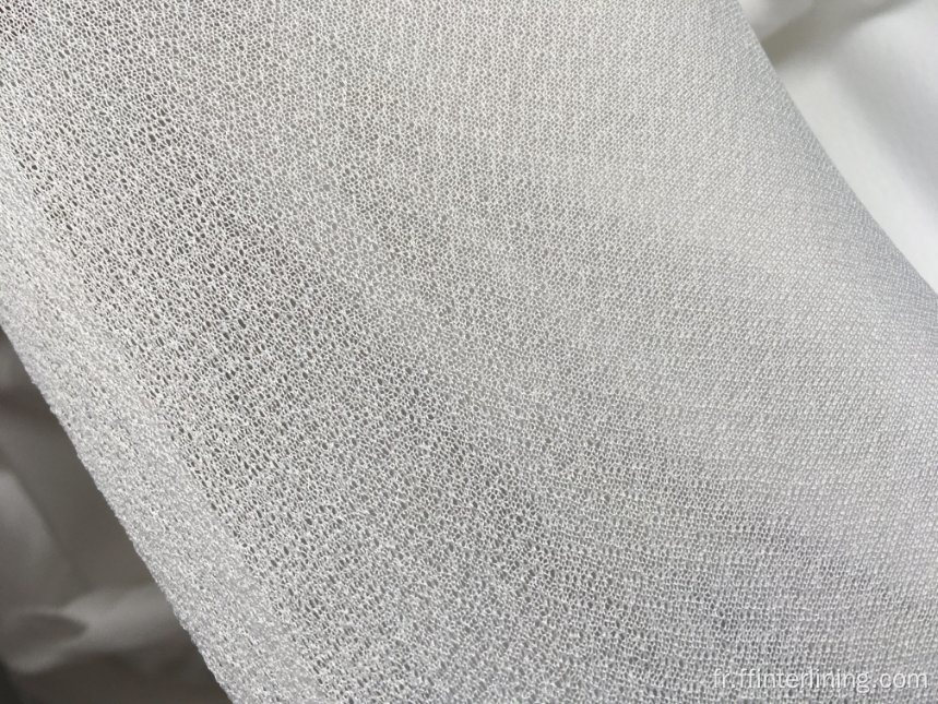 Matériau 100% polyester Fusible Fusible Elastic Interlining