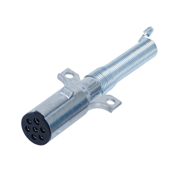 24V Heavy Duty Die Cast 7 Way Plug Assembly with Spring Guard