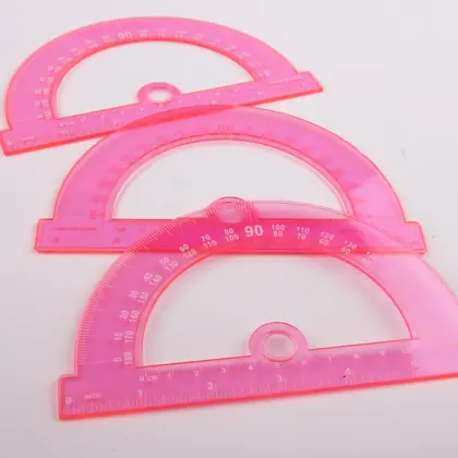 6 Inch Transparent Plastic Protractor