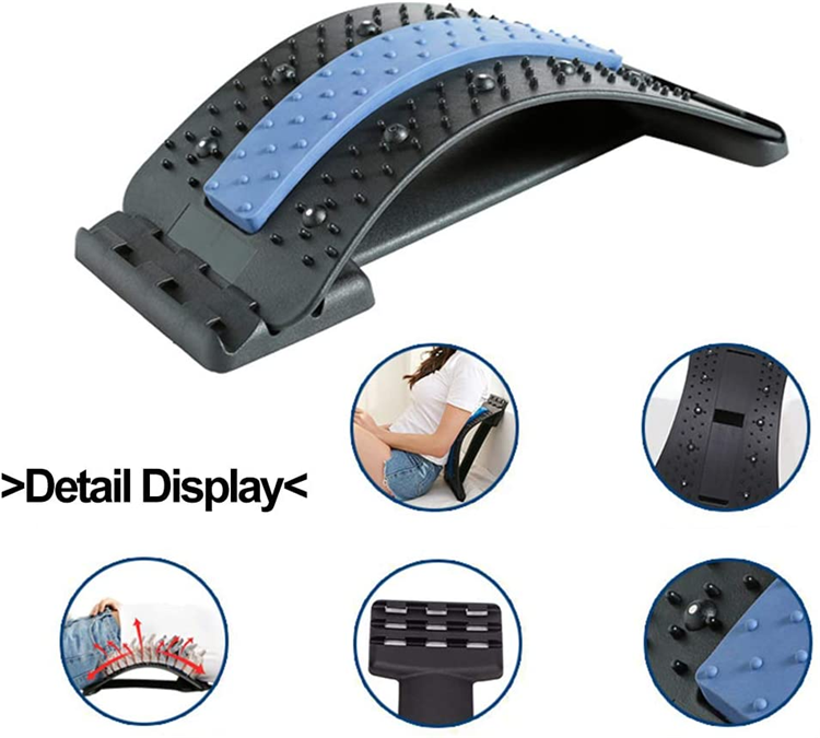 new adjustable arch posture magnetic massage muscle back support stretcher for pain relief