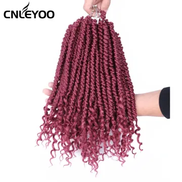 Red Curly End Spring Senegalese Crochet Hair 12 Inch Factory 2S Senegalese Twist Crochet Braids For Women