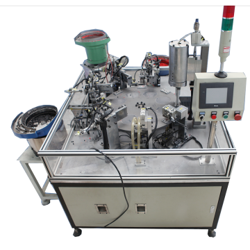 Button type emitter automatic welding assembly machine