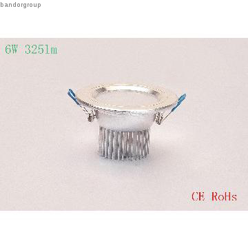 LED downlights 6w aluminum heatsink High power led AC 85-265V