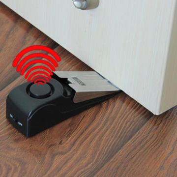 Mini Wireless Vibration Triggered Home Stopper Alert Security System Door Stop Alarm Block Blocking System Lock