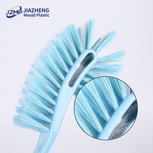 Long Bristle Scrubber Silicone Double Hockey Toilet Brush