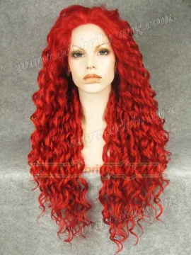 Red Drag Queen Rupaul Synthetic Lace Front Wig