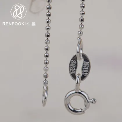 Silver jewellry shops online diamend cut bead chain