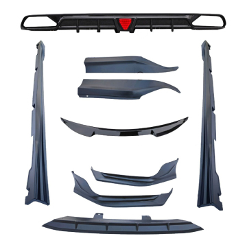 Aero Kits for Honda Accord 2018-2021 - Glossy Black Front Lip, Rear Diffuser, Side Skirts, Spoiler SK260
