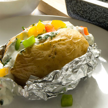 Silvery Aluminum Foil Roll Food Level