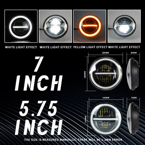 Offroad 7 Inch Led Motorcycle Headlight For Jeep