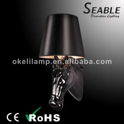 Different color running horse wall light