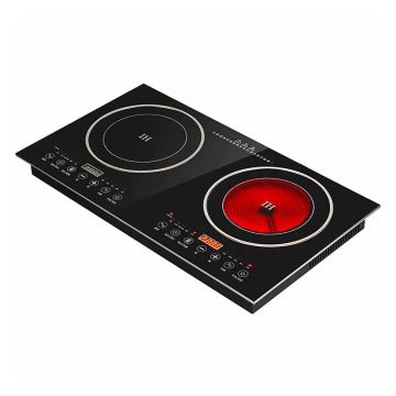 Built-In Double Burner Induction Cooktop with Sensor Touch and Infrared Ceramic Stove