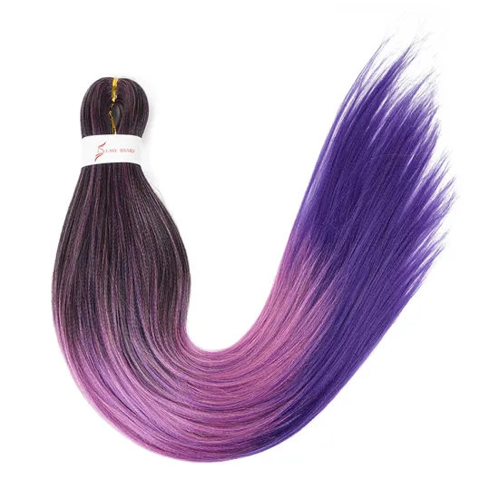 private label braid prestretched braiding Hair bulk synthetic yaki colored ombre pre stretched braiding hair