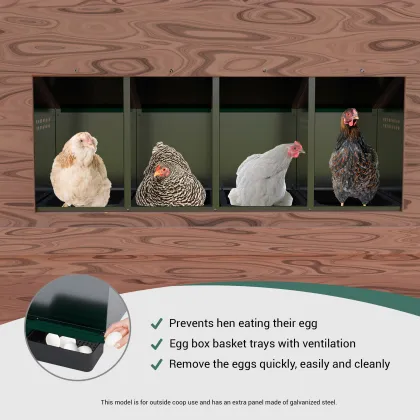 MG04-S Galvanized Steel Nest Box: Perfect for 20 Hens