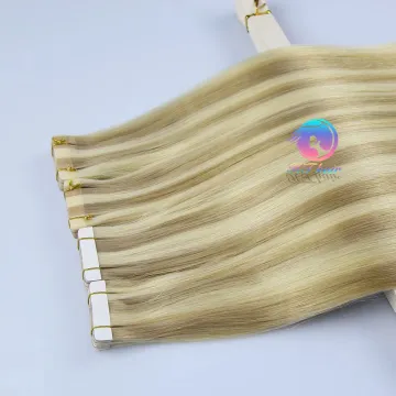 Invisible Tape Remy Hair Extensions: 100% Virgin Human Hair Skin Weft Tape-In Extensions
