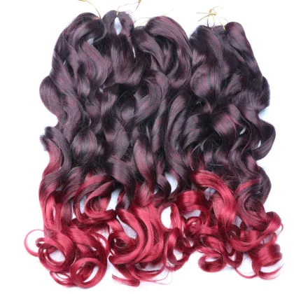 `Wholesale Wavy Braiding Hair Curly Twist Synthetic Braiding Hair Extensions For Women Wavy Braiding Hair