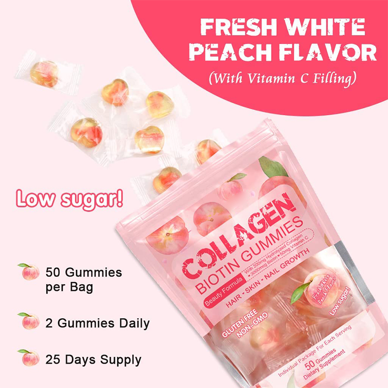 OEM/ODM Vegan Gummies with Vitamin Gummies gluten free collagen hair gummies for Support Body