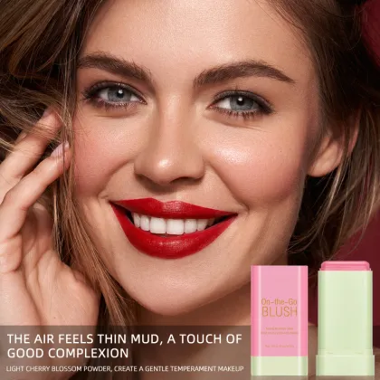 High Quality Private Label Wholesale Pink Blush Stick - Natural, Waterproof, Multi-Cream Highlight Face Makeup 19G