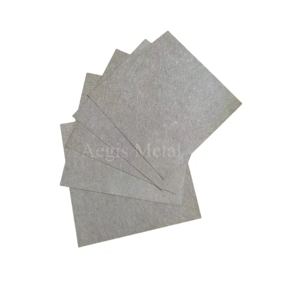 Sintered Nickel Felt 70% Pure Nickel Fiber 0.8mm Thick 500x500mm