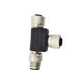 M12 Feminino para Macho de 5 polos T conector