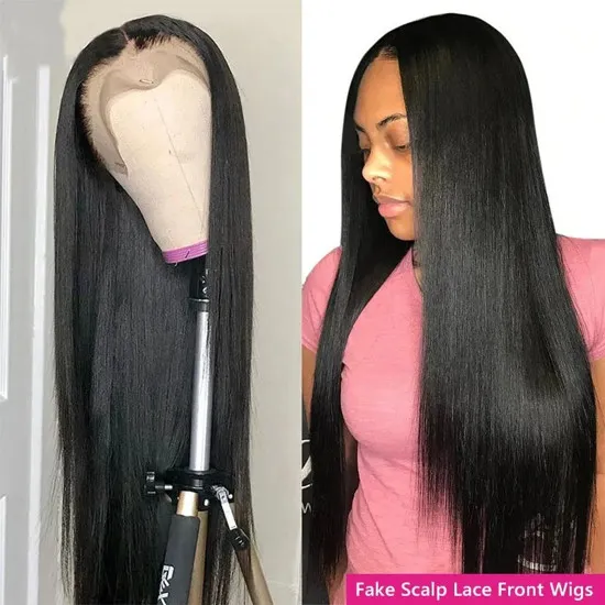 VIYA Human Hair Wigs Long Straight 13x4' Lace Frontal Wig 150% Density
