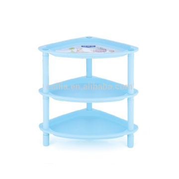 Bathroom triangle multi-use shelf 3 layer plastic storage rack