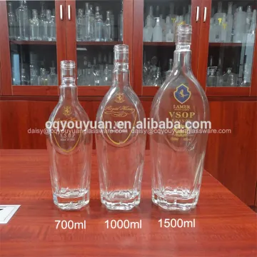 700ml 1000ml 1500ml different size cheap lead free glass bottles for liquor