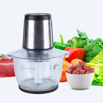 350 W Mini hacheur électrique avec bol en verre ou en acier inoxydable de 1,5 L et lames en acier inoxydable: un robot culinaire polyvalent et une machine à hélicoptère de légumes