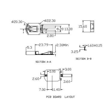 CR2032 PCB SMT CULLE CELOMENTO BATHER