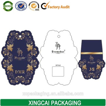 guangzhou manufacture paper garment hang tag printed