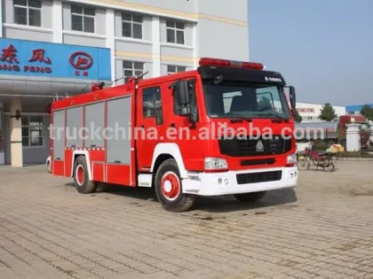 China truck HOWO water fire truck with fire fighting cannon