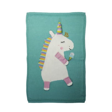 Coperta di peluche per bambini di alta qualità a forma di animale - coperta di unicorno a maglia