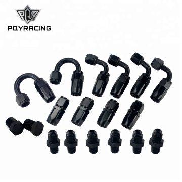 6 AN Aluminum Swivel Hose End Fitting Adapter with NPT Plug (6AN-90-180 Degrees)