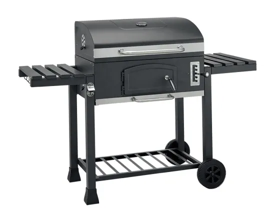 American Charcoal Grill XL: Adjustable Height Trolley Grill for Outdoor Use