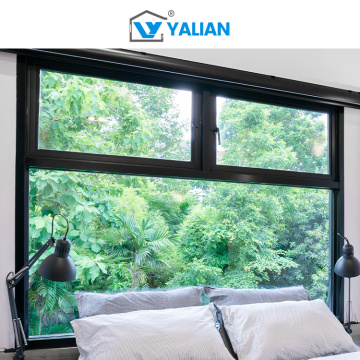 casement windows heat insulation Aluminum Alloy Casement Windows European Design Style Factory