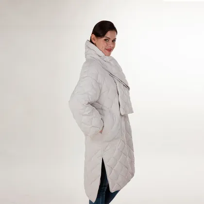 White winter down jacket