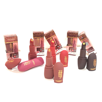Label Peribadi Gold Sequins 2 dalam 1 Gincu - OEM Makeup Borong