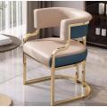 Silla de salón de cuero de cuero moderno de lujo sillas de cuero de lujo sillas de comedor Velvet