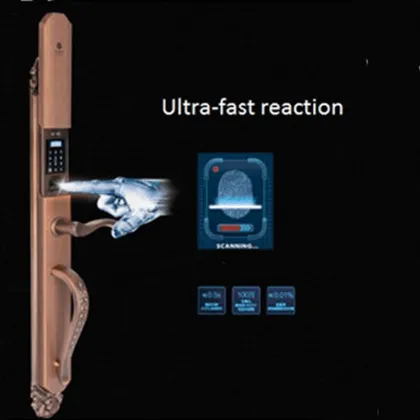 Top quality high security passcode fingerprint remote control door lock
