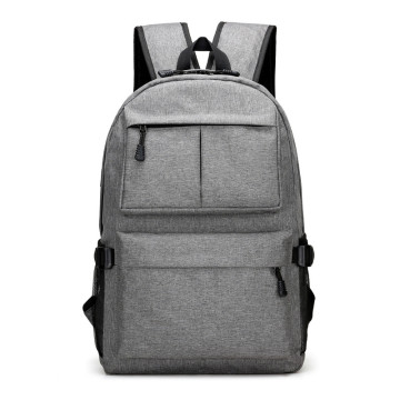 Young men fashion laptop business travel USB backpack