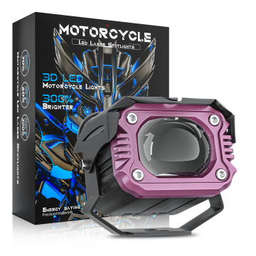 Super Light Motorcycle LED -koplamp Spotlight - Dubbele kleur Auxiliary Lights (geel/wit)