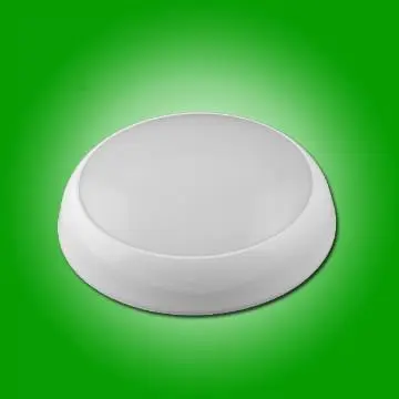 Circular 2D polycarbonate emergency bulkhead light