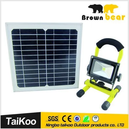 10w solar rechargeable led spotlighting